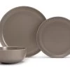 Habitat Mushroom 12 Piece Stoneware Dinner Set - Mushroom -Habitat 1341108 R Z001A