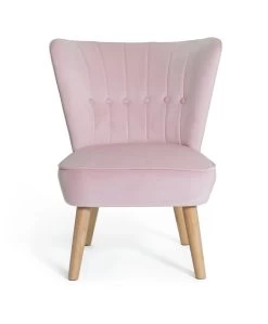 Habitat Alexis Velvet Cocktail Chair - Pink