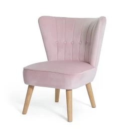 Habitat Alexis Velvet Cocktail Chair - Pink -Habitat 1341225 R Z002A