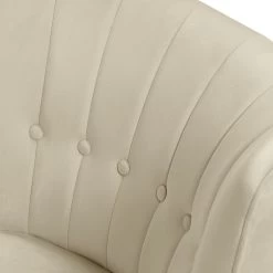 Habitat Alexis Velvet Cocktail Chair - Cream -Habitat 1341294 R Z005A