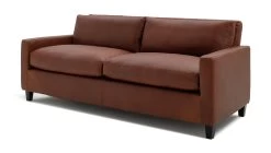 Habitat Chester Leather 3 Seater Sofa - Dark Feet - Tan -Habitat 1345616 R Z002A