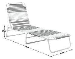 Habitat Folding Metal Sun Lounger - Blue -Habitat 1346141 R E001