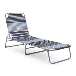 Habitat Folding Metal Sun Lounger - Blue -Habitat 1346141 R Z002A