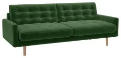 Habitat Fenner Velvet 3 Seater Sofa - Moss Green -Habitat 1350443 R Z008A