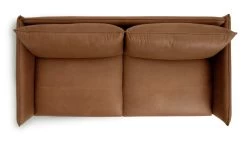 Habitat Moore Leather 3 Seater Sofa - Tan -Habitat 1352616 R Z005A