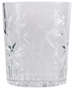 Habitat Palm Design Transparent Tumbler - Pack Of 4 -Habitat 1400056 R Z005A