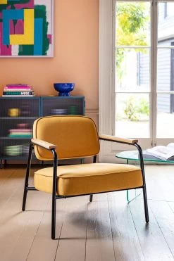 Habitat Jesper Fabric Accent Chair - Yellow 21 Habitat Jesper Fabric Accent Chair - Yellow -Habitat 1402047 R Z002C