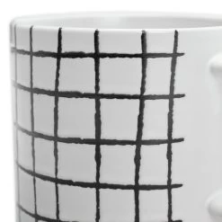Habitat Grid Set Of 4 Mugs - White -Habitat 1402944 R Z003A