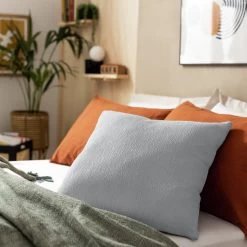 Habitat Textured Plain Cushion - Grey - 50x50cm -Habitat 1403462 R Z001C