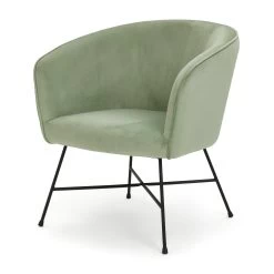 Habitat Jax Metal Accent Chair - Mint Green -Habitat 1403950 R Z002A