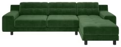 Habitat Hendricks Velvet Corner Chaise Sofa - Moss Green 13 Habitat Hendricks Velvet Corner Chaise Sofa - Moss Green -Habitat 1480825 R Z002A