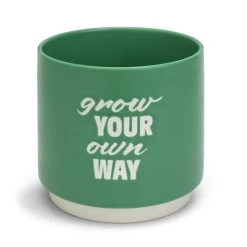 Habitat Grow Your Own Way Green Ceramic Planter