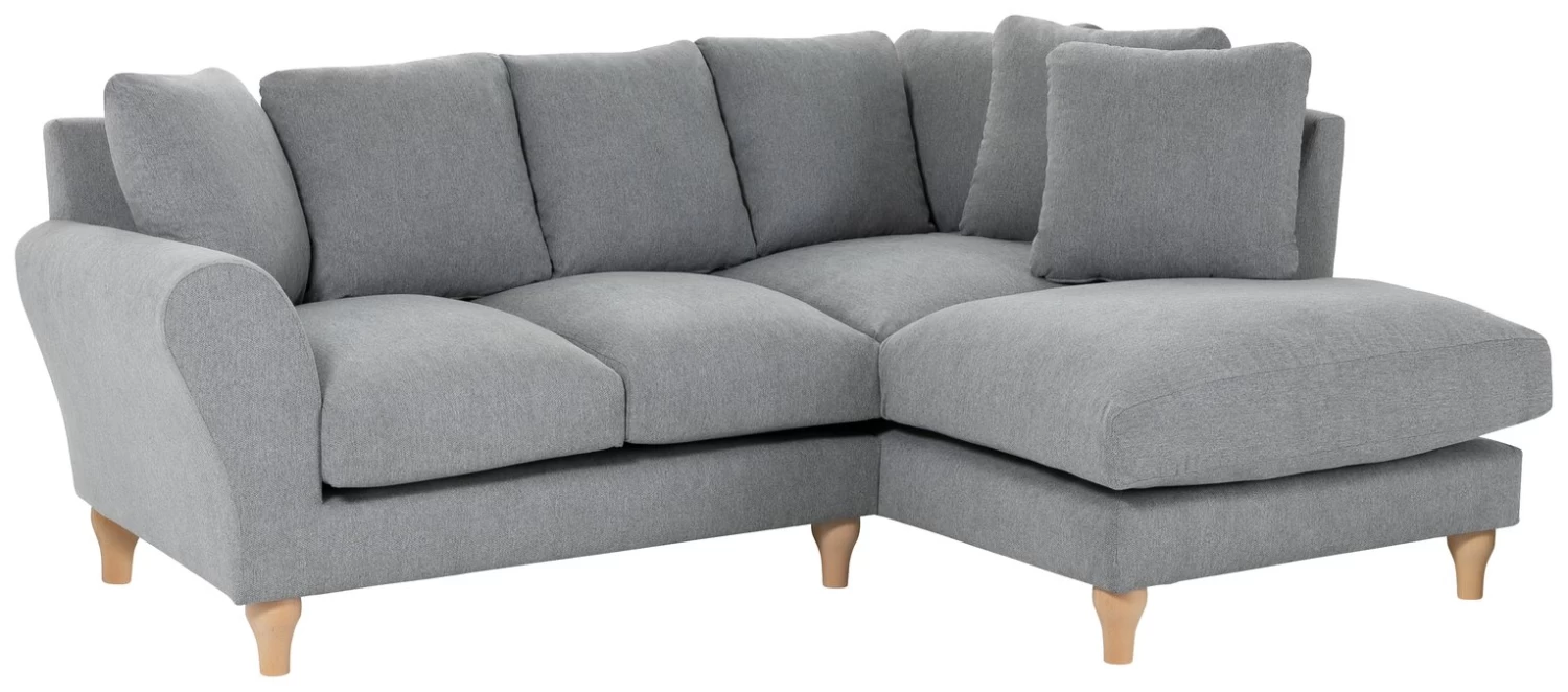 Habitat Carrie Fabric Right Hand Corner Chaise Sofa - Grey 3 Habitat Carrie Fabric Right Hand Corner Chaise Sofa - Grey