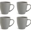 Habitat Set Of 4 Stoneware Mugs - Grey -Habitat 1489242 R Z001A