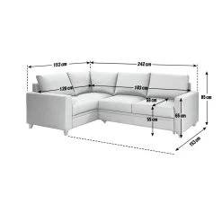 Habitat Seattle Right Corner Fabric Sofa Bed - Charcoal -Habitat 1834196 R Z020A