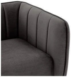 Habitat Lola Velvet Armchair - Charcoal -Habitat 1930825 R Z004A