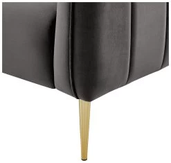 Habitat Lola Velvet Armchair - Charcoal -Habitat 1930825 R Z005A