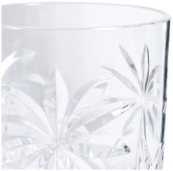 Habitat Palm Design Transparent Wine Glass - Pack Of 4 -Habitat 1933190 R Z002A