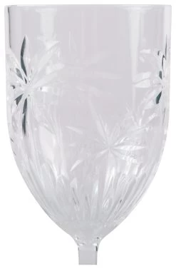 Habitat Palm Design Transparent Wine Glass - Pack Of 4 -Habitat 1933190 R Z005A