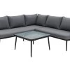 Habitat Habtat Somerset 5 Seater Metal Garden Corner Sofa Set - Grey -Habitat 1935246 R Z001A
