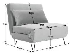 Habitat Roni Single Velvet Chairbed - Mint Green 15 Habitat Roni Single Velvet Chairbed - Mint Green -Habitat 1938669 R E001