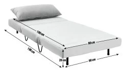 Habitat Roni Single Velvet Chairbed - Mint Green 16 Habitat Roni Single Velvet Chairbed - Mint Green -Habitat 1938669 R E002