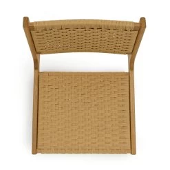 Habitat Faro Woven Paper Rope And Oak Accent Chair - Natural -Habitat 1950991 R Z005A