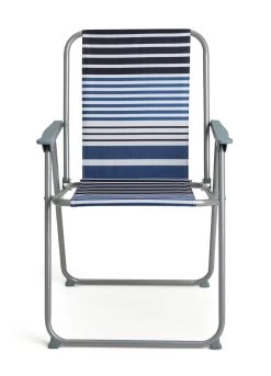 Habitat Folding Metal Garden Chair - Blue -Habitat 1952683 R Z006A