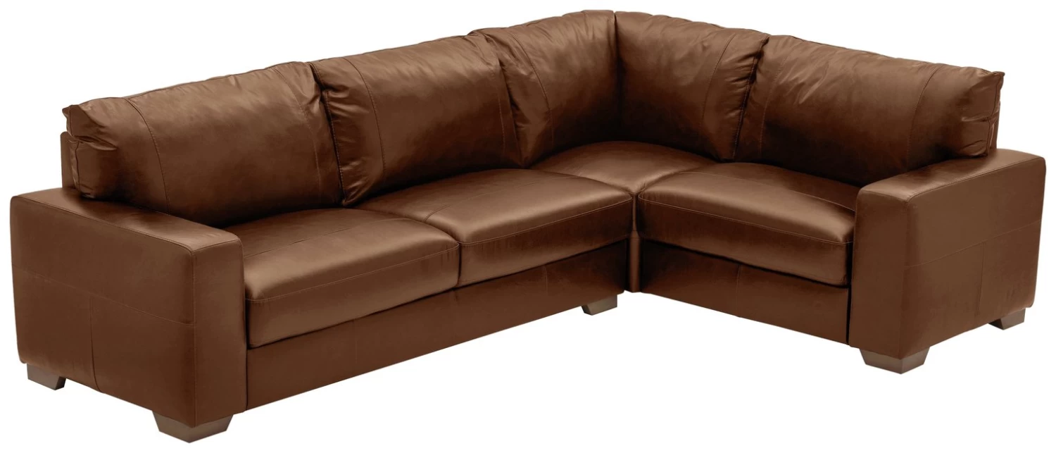 Habitat Eton Leather Left Hand Corner Sofa - Tan 3 Habitat Eton Leather Left Hand Corner Sofa - Tan