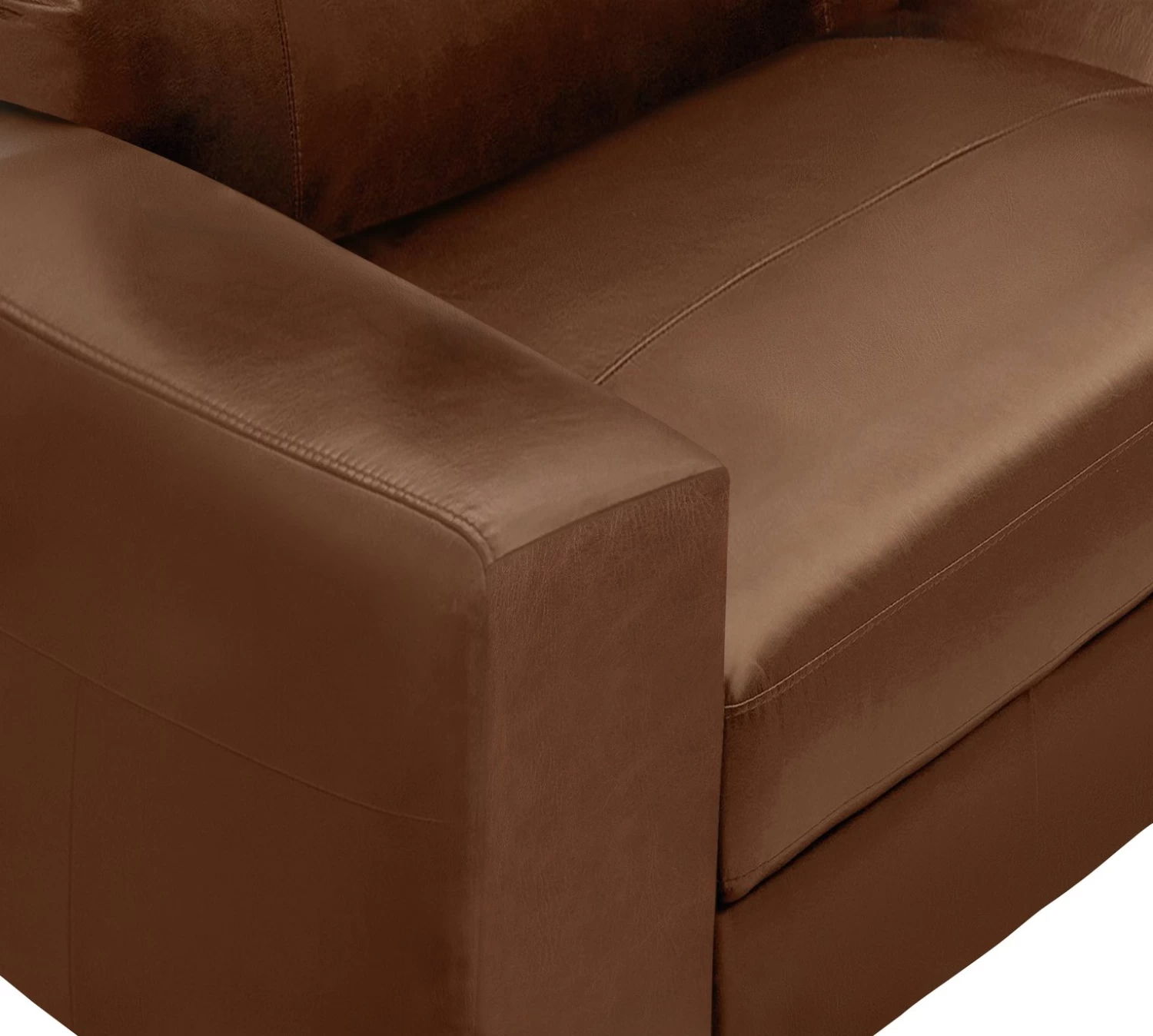 Habitat Eton Leather Right Hand Corner Sofa - Tan 8 Habitat Eton Leather Right Hand Corner Sofa - Tan - Image 6