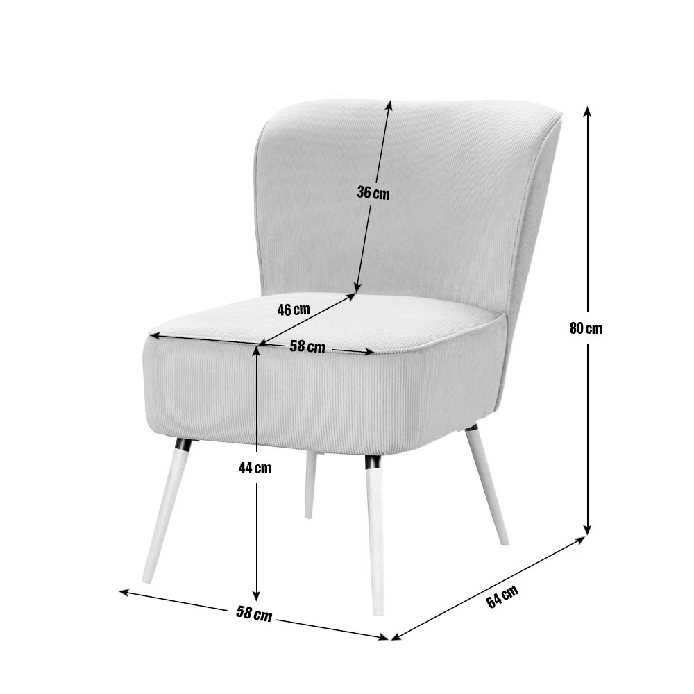 Habitat Eppy Fabric Accent Chair - Charcoal 6 Habitat Eppy Fabric Accent Chair - Charcoal - Image 4