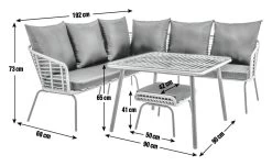 Habitat 7 Seater Rattan Effect Garden Corner Sofa Set- Black -Habitat 1975165 R E001