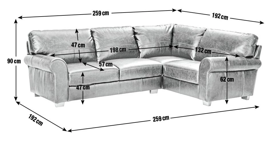 Habitat Salisbury Leather Left Hand Corner Sofa - Tan 6 Habitat Salisbury Leather Left Hand Corner Sofa - Tan - Image 4