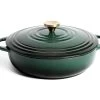 Habitat 4 Litre Cast Iron Casserole Dish - Green -Habitat 2003342 R Z001A