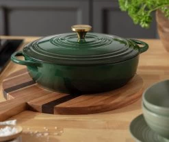 Habitat 4 Litre Cast Iron Casserole Dish - Green -Habitat 2003342 R Z002C