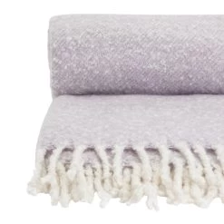 Habitat Faux Textured Mohair Throw - Lilac - 150x200cm -Habitat 2012168 R Z002A