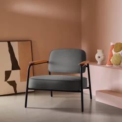 Habitat Jesper Fabric Accent Chair - Grey -Habitat 2016504 R Z001C