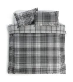 Habitat Grey Brushed Check Bedding Set - Single -Habitat 2019350 R Z002A