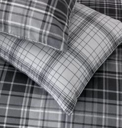Habitat Grey Brushed Check Bedding Set - Single -Habitat 2019350 R Z002C