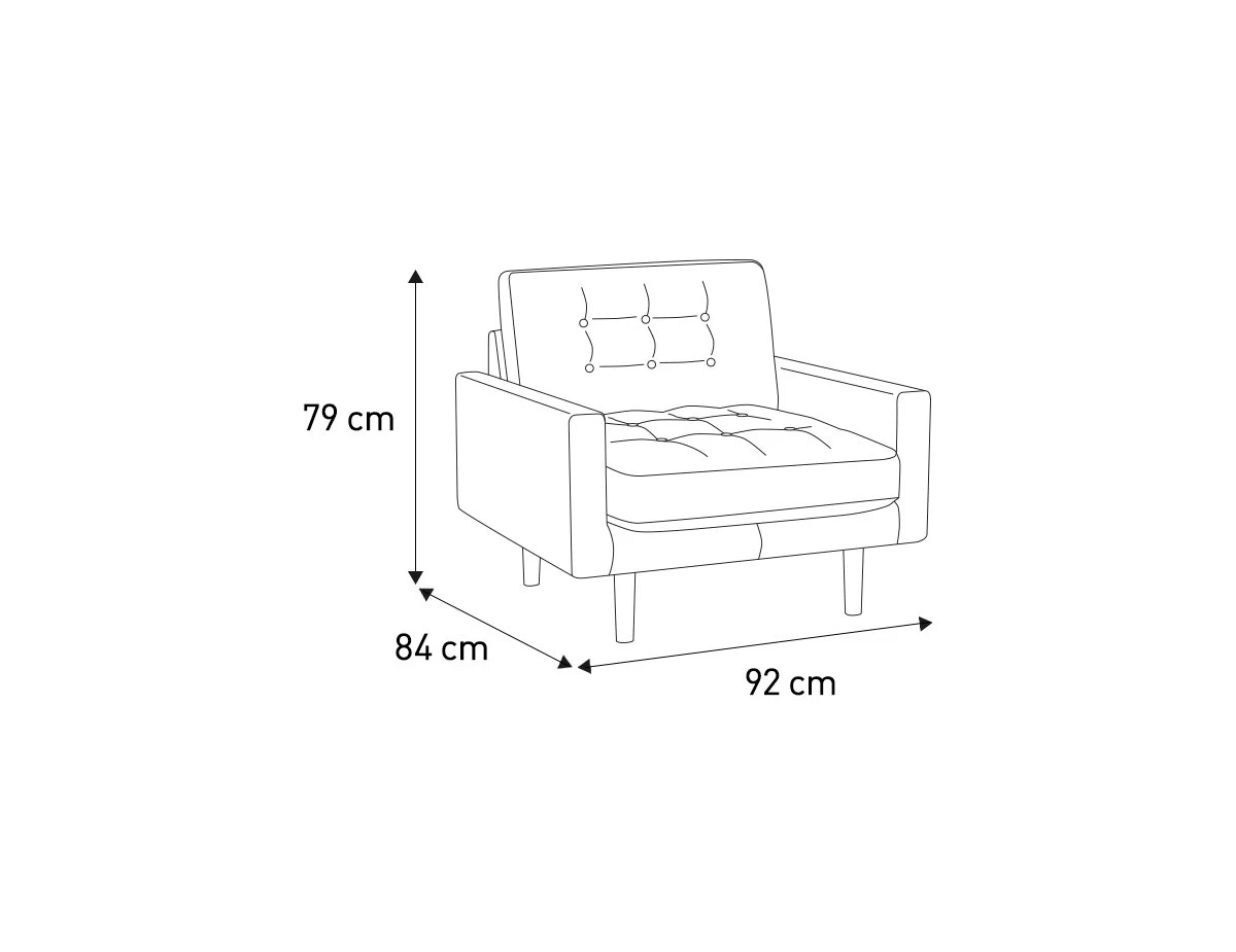 Habitat Fenner Velvet ArmChair - Moss Green 6 Habitat Fenner Velvet ArmChair - Moss Green - Image 4