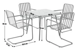 Habitat Indu 4 Seater Metal Patio Set - Black -Habitat 2063746 R E001