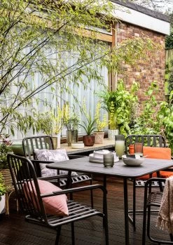 Habitat Indu 4 Seater Metal Patio Set - Black -Habitat 2063746 R Z005C