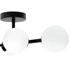 Habitat Opal Metal Bathroom Flush Ceiling Light - Black -Habitat 2067405 R Z002A