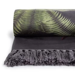 Habitat Graphic Palm Printed Throw - Black - 125X150cm -Habitat 2067869 R Z002A