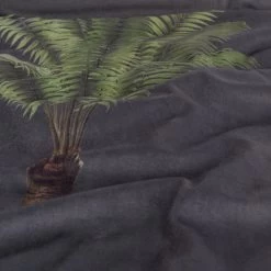 Habitat Graphic Palm Printed Throw - Black - 125X150cm -Habitat 2067869 R Z003A