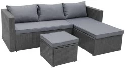 Habitat 4 Seater Rattan Effect Garden Sofa Set - Grey -Habitat 2070739 R Z002A