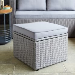 Habitat 4 Seater Rattan Effect Garden Sofa Set - Grey -Habitat 2070739 R Z004C