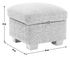 Habitat Lisbon Fabric Storage Footstool - Beige 9 Habitat Lisbon Fabric Storage Footstool - Beige -Habitat 2071130 R E001