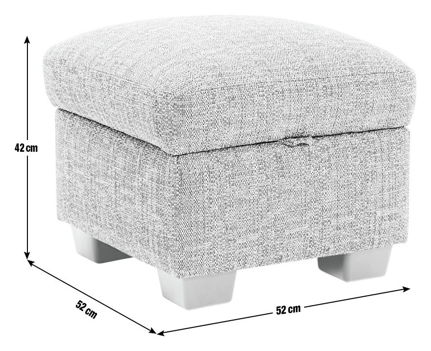 Habitat Lisbon Fabric Storage Footstool - Beige 5 Habitat Lisbon Fabric Storage Footstool - Beige - Image 3