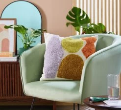 Habitat Geo Technique Cushion - Multicoloured - 43x43cm -Habitat 2077402 R Z001C